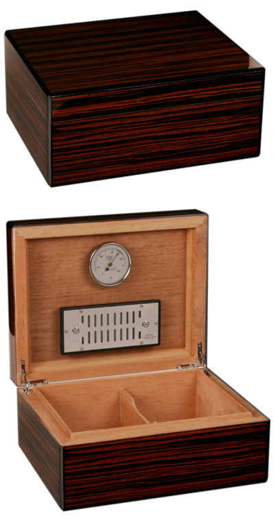 Bild von Humidor Makassar Piano Blackedge II