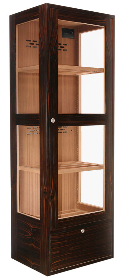 Bild von Humidorschrank CENTURY CABINET Makassar-Ebenholz