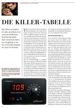 Bild für Kategorie Die Killer-Tabelle zerstört Zigarren
